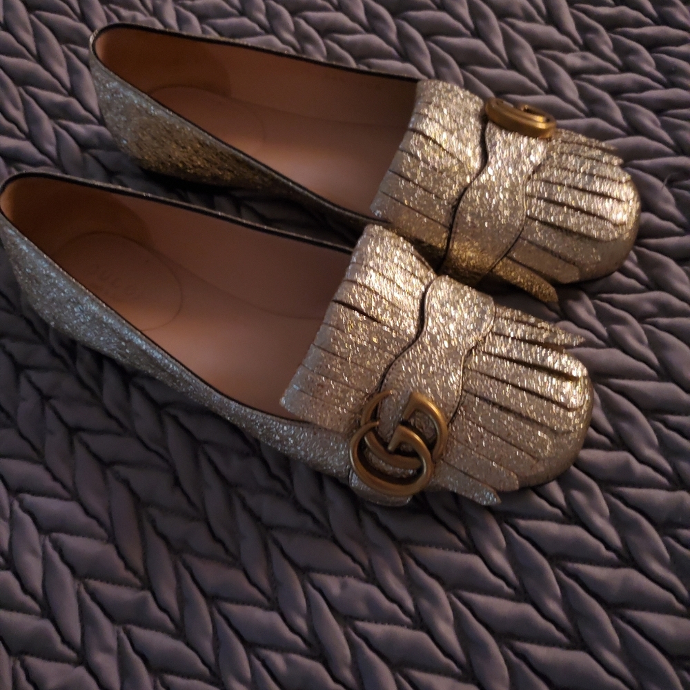 Gucci monogrammed shoes